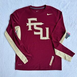 Nike Maroon and Gold FSU Long Sleeve Shirt